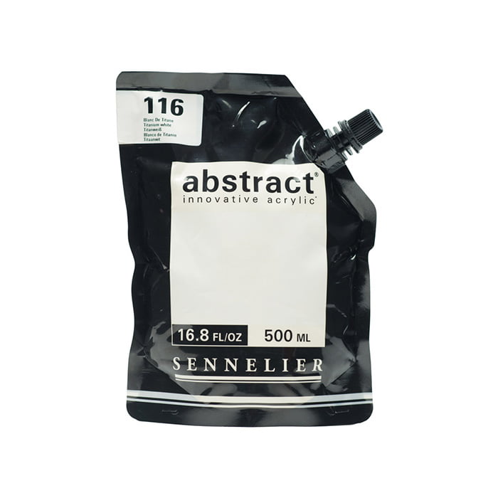 Akrila krāsa Abstract 500ml 116 titanium white