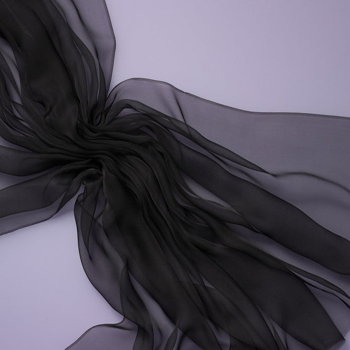 Zīds metros Chiffon 3.5 138cm, melns
