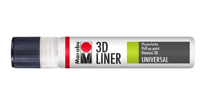 Marabu PLUSTER PEN universal 3D velvety puff or relief effect liner 25ml