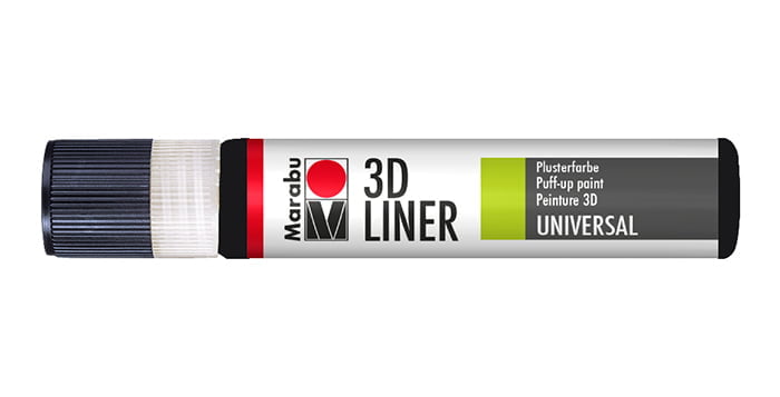 Marabu PLUSTER PEN universal 3D velvety puff or relief effect liner 25ml
