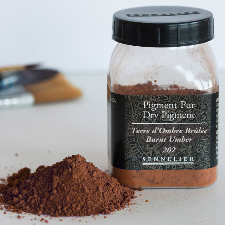Sennelier dry pigment powder 202 burnt umber, 140g