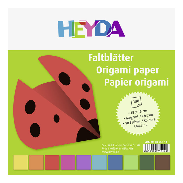 Origami papīrs 15x15cm asorti