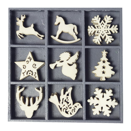 Knorr wooden ornament “Christmas 5” 45 pcs.