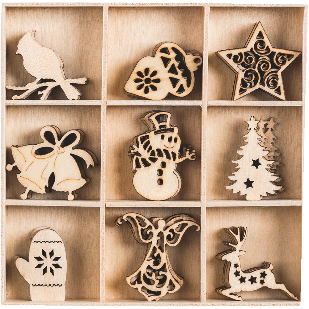 Wooden Ornament Box “Christmas 4”