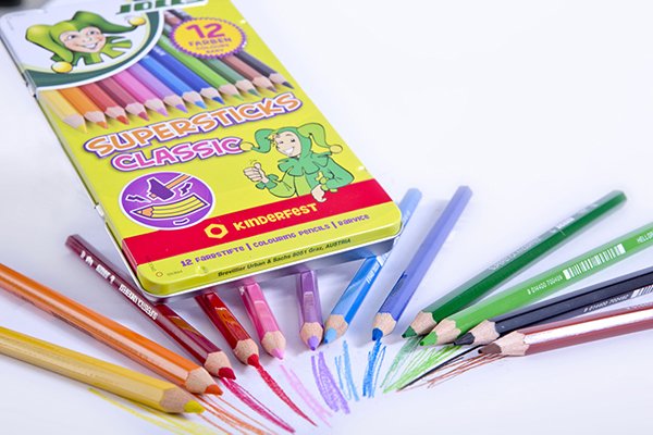 JOLLY Superstick Classic krāsaino zīmuļu komplekts, 12 toņi