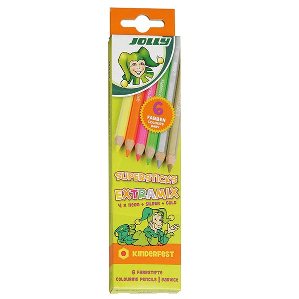 JOLLY Extramix krāsu zīmuļu komplekts 6 toņi
