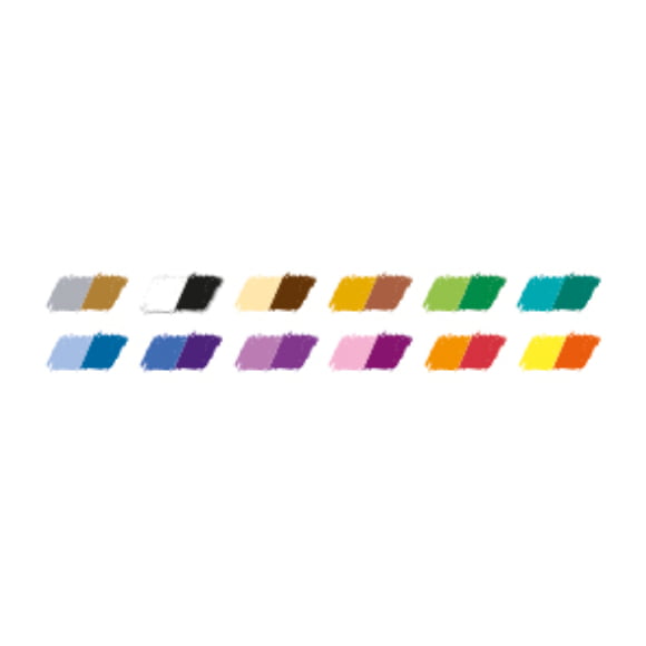 Jolly CRAZY Colored pencils set, 12 pencils 24 colors