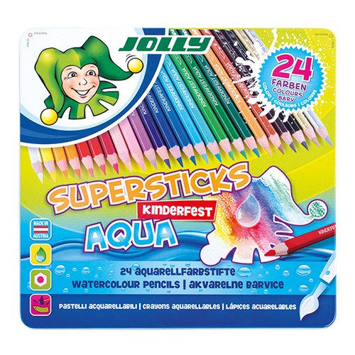 JOLLY Supersticks Aqua akvareļu zīmuļi 24 gab.