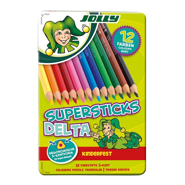 JOLLY DELTA Krāsu zīmuļu komplekts, 12 toņi