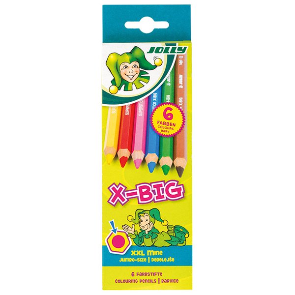 Jolly X-BIG Colored pencil set 6 colours