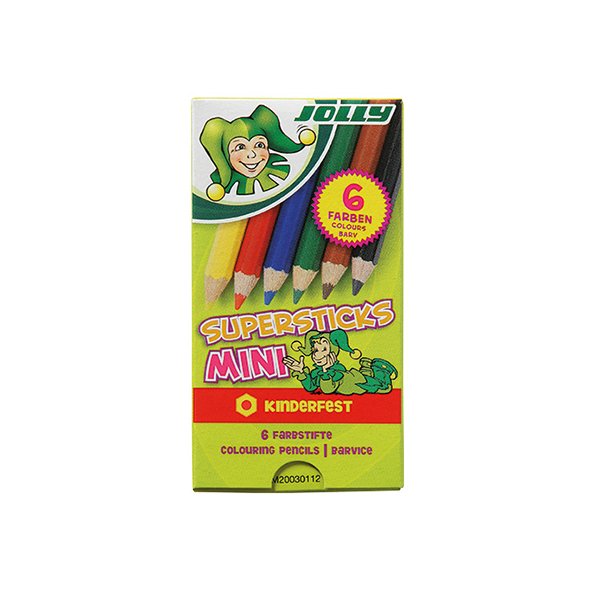 JOLLY Mini krāsu zīmuļu komplekts, 6 toņi