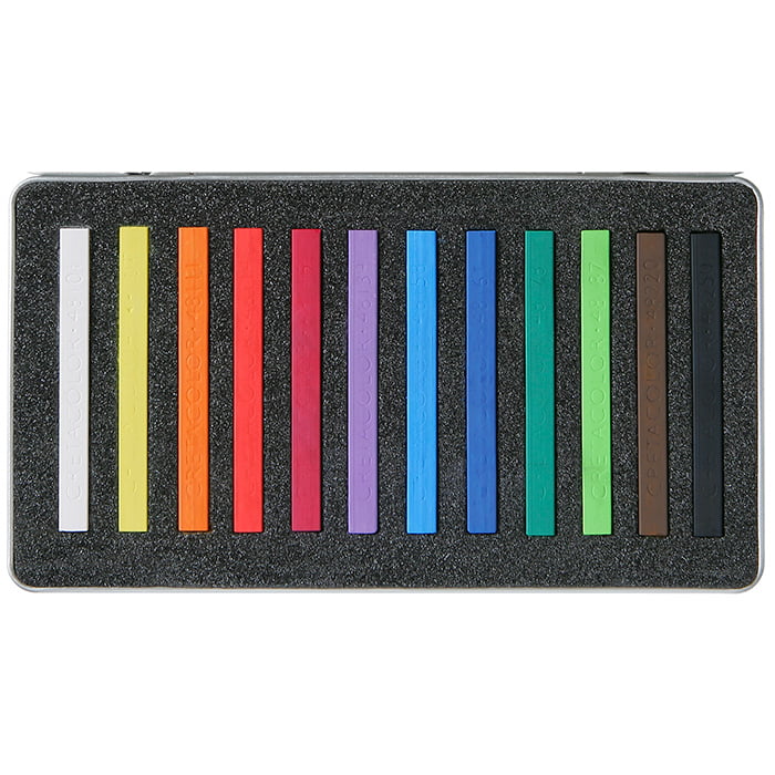 HARD PASTEL Pasteļkrītiņu komplekts, 12gab., metāla kārbā