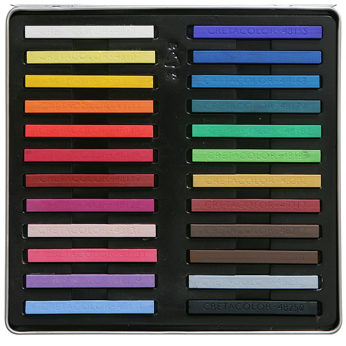 HARD PASTEL Pasteļkrītiņu komplekts, 24gab., metāla kārbā