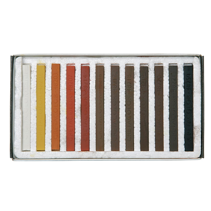 HARD PASTEL Pasteļkrītiņu komplekts, brūni toņi, 12gab.