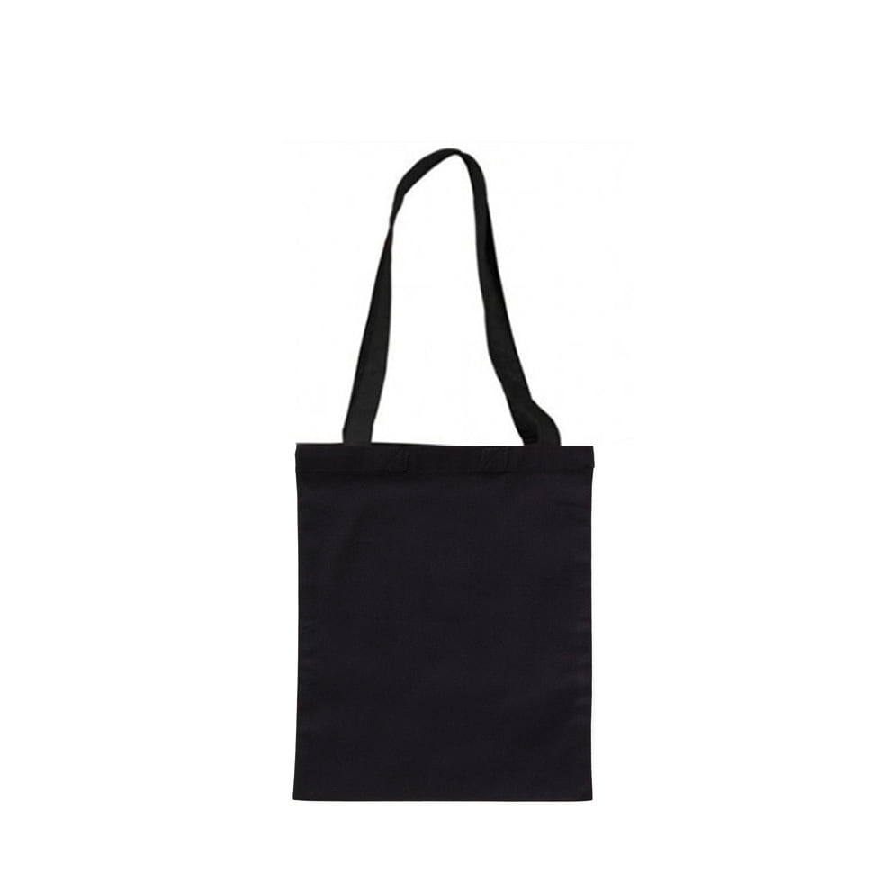 Ideen Cotton bag with long handle 24x28cm, black