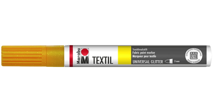 Marķieris tekstilam Glitter 3mm 519 yellow