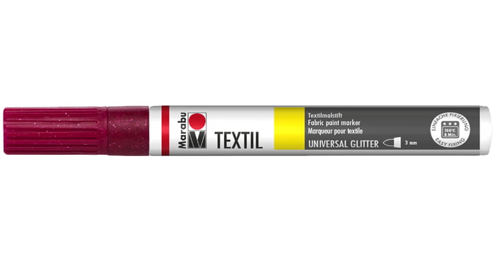 Marķieris tekstilam Glitter 3mm 519 yellow
