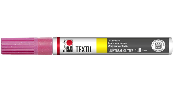 Marķieris tekstilam Glitter 3mm 519 yellow