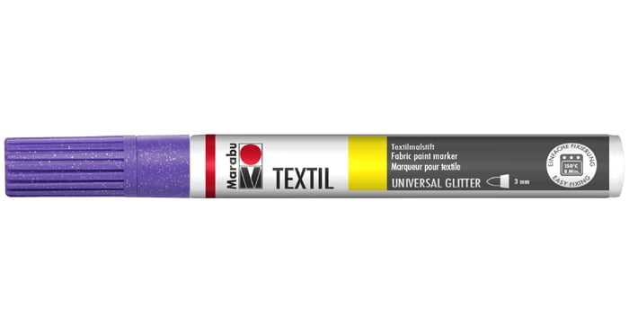 Marķieris tekstilam Glitter 3mm 519 yellow