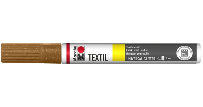 Marķieris tekstilam Glitter 3mm 519 yellow