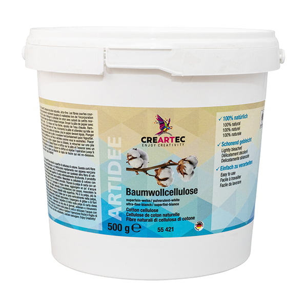 Creartec Cotton cellulose fiber for paper making, 500g