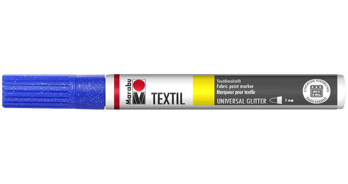 Marķieris tekstilam Glitter 3mm 519 yellow