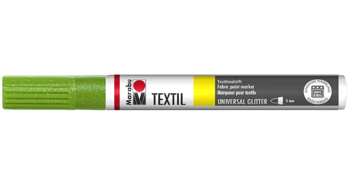 Marķieris tekstilam Glitter 3mm 519 yellow