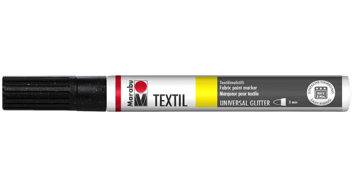Marķieris tekstilam Glitter 3mm 519 yellow