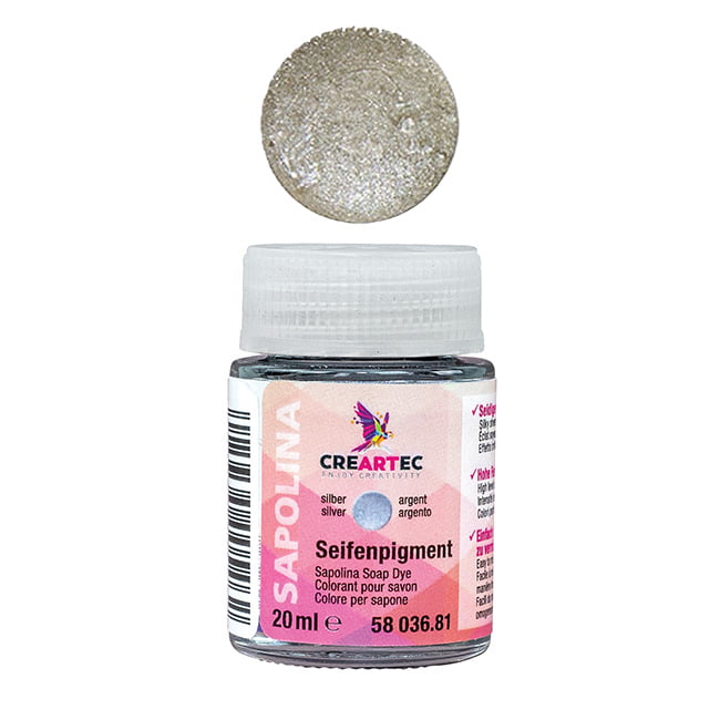 Metālisks pigments ziepēm 20ml, sudraba