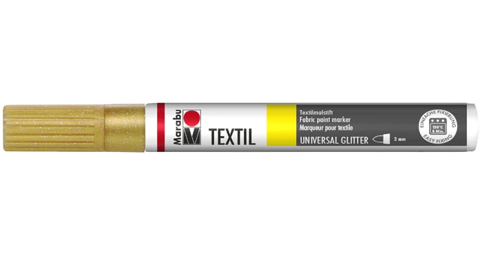 Marķieris tekstilam Glitter 3mm 519 yellow