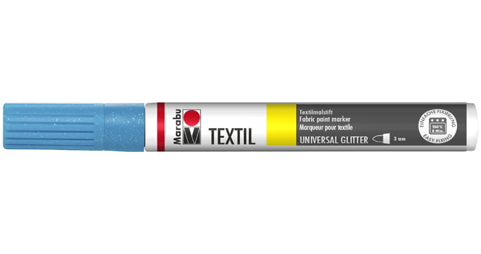 Marķieris tekstilam Glitter 3mm 519 yellow