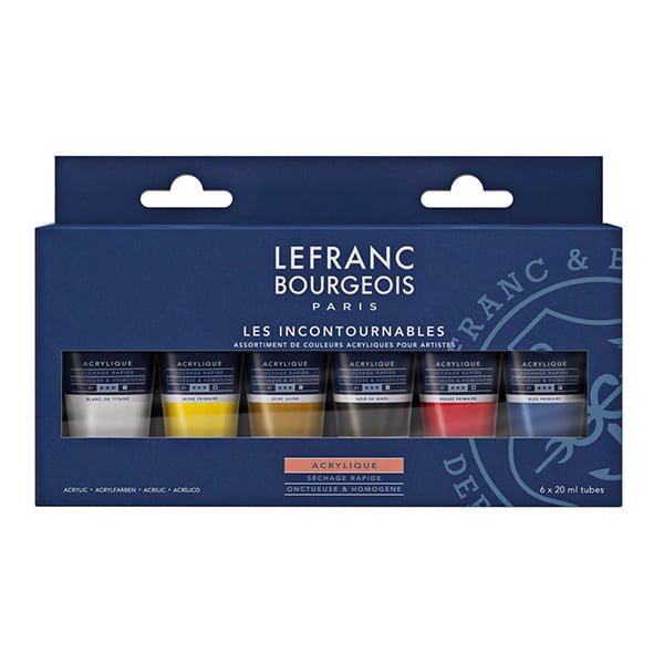L&B FINE Acrylic colour set, 6x20ml