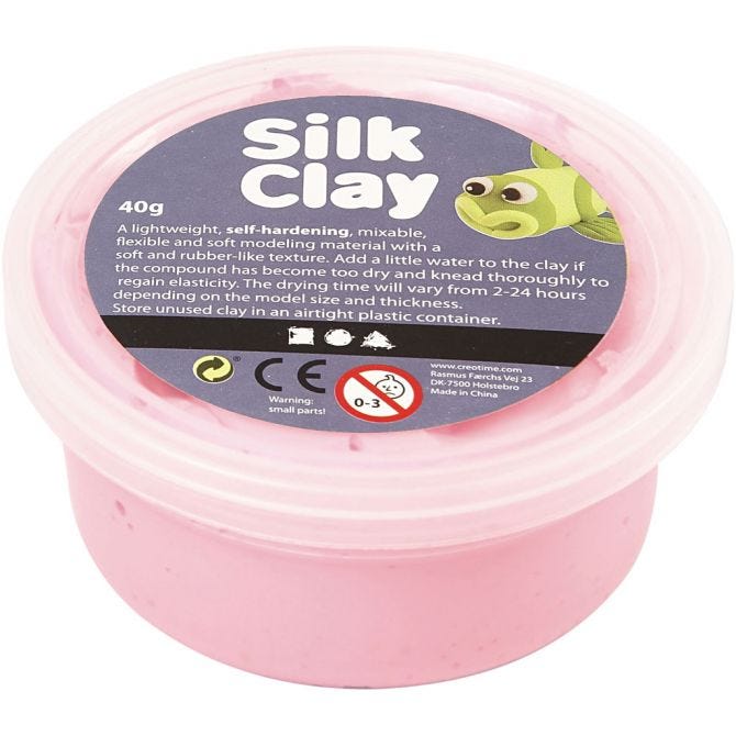 Silk Clay gaisā cietējošā masa 40g balta