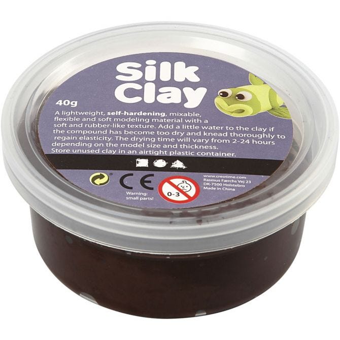 Silk Clay gaisā cietējošā masa 40g balta