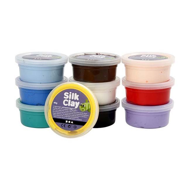 Silk Clay gaisā cietējošā masa 40g balta
