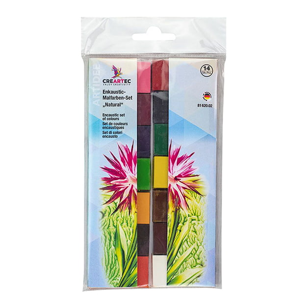 NATURAL Set of encaustic crayons, 14 shades