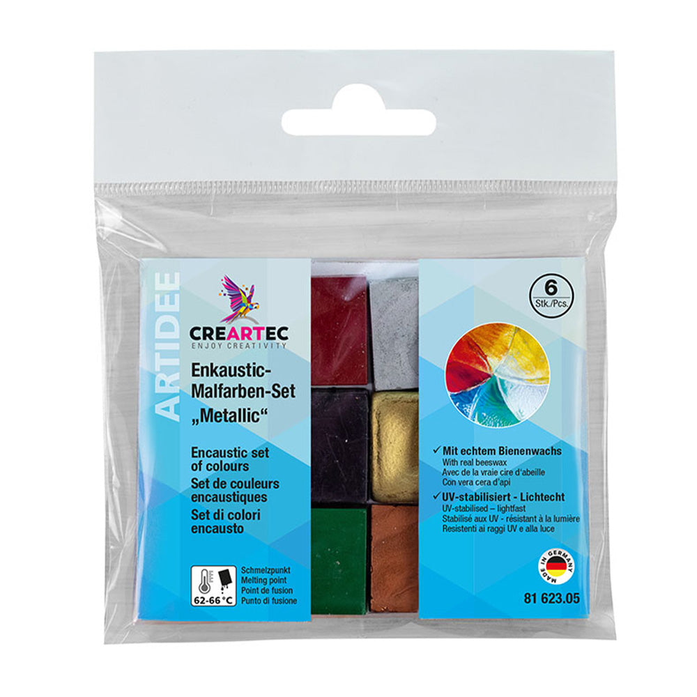 Creartec Encaustic crayon set "Metallic" 6pcs.