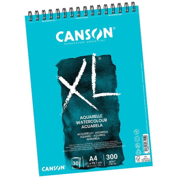 Canson Watercolour pad XL Aquarelle A4 300g