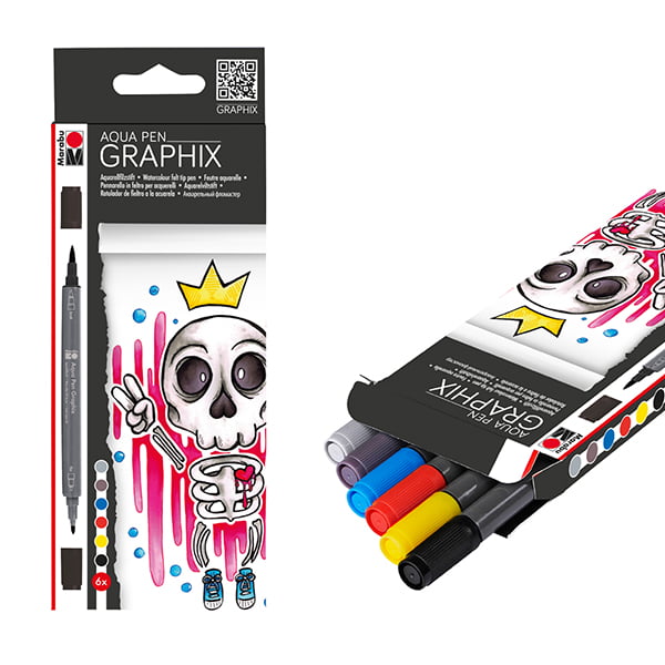Marabu Graphix Aqua pen set King of Bubblegum – Radošo Darbu