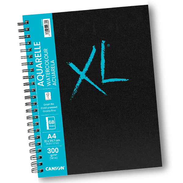 Canson XL AQUARELLE Watercolour pad A4 with hard cover 300g/m², 68 sheets