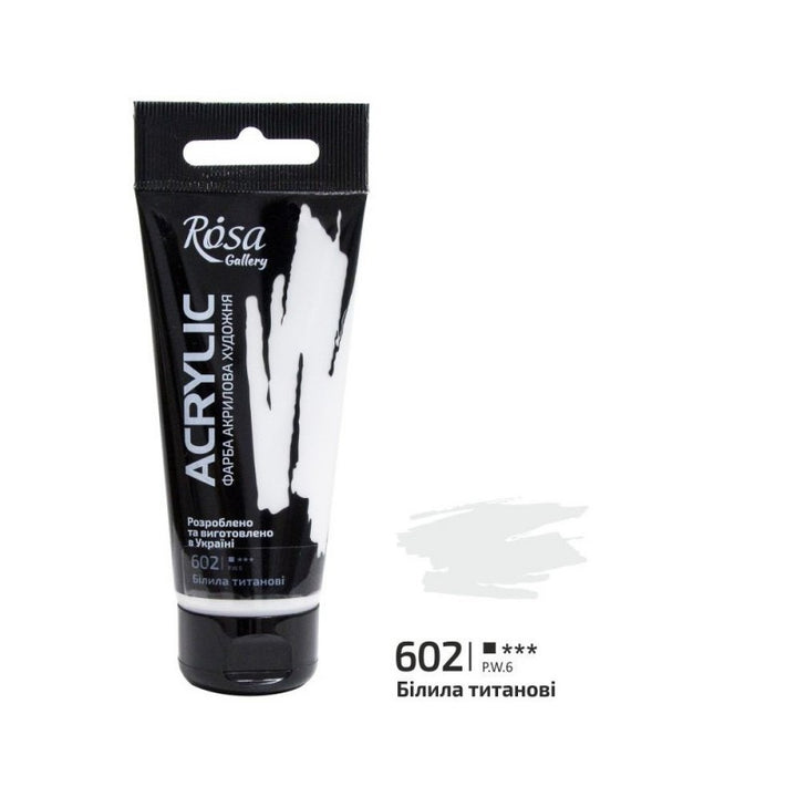 Rosa Gallery akrila krāsa 60ml titāna balta