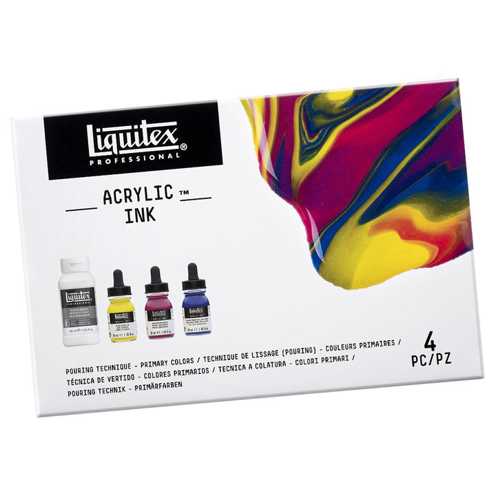 Akrila tinte Liquitex 3x30ml un pouring 118ml Primary Colours
