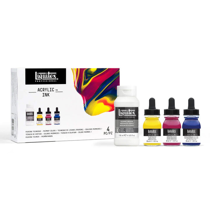 Akrila tinte Liquitex 3x30ml un pouring 118ml Primary Colours