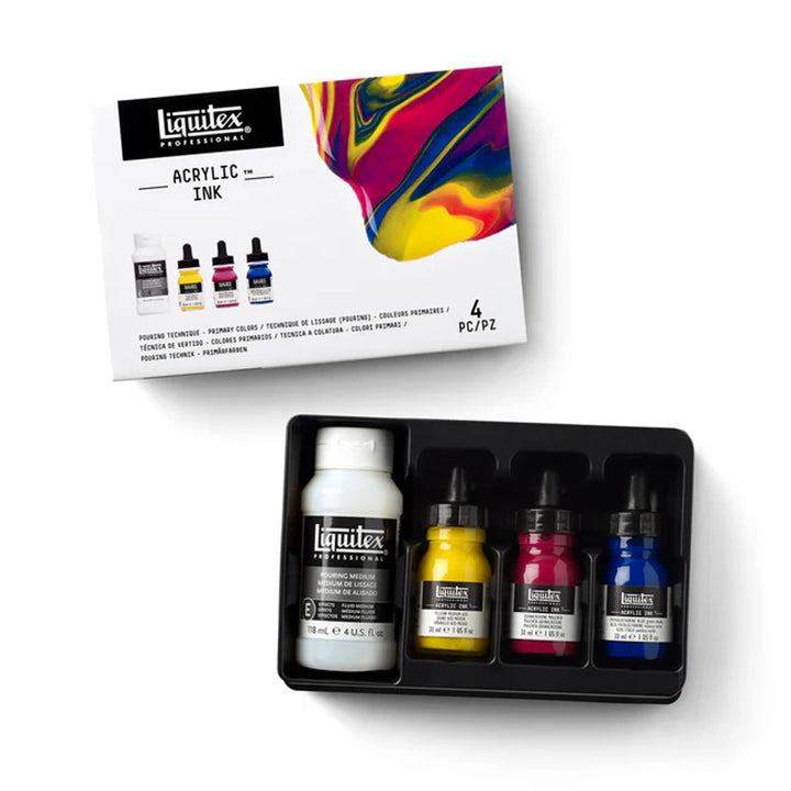 Akrila tinte Liquitex 3x30ml un pouring 118ml Primary Colours
