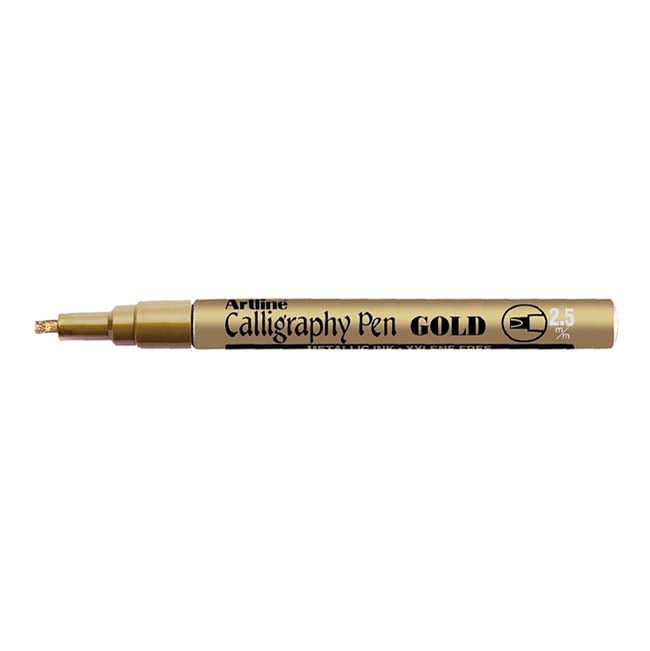Artline Calligraphy marker 2.5mm, gold