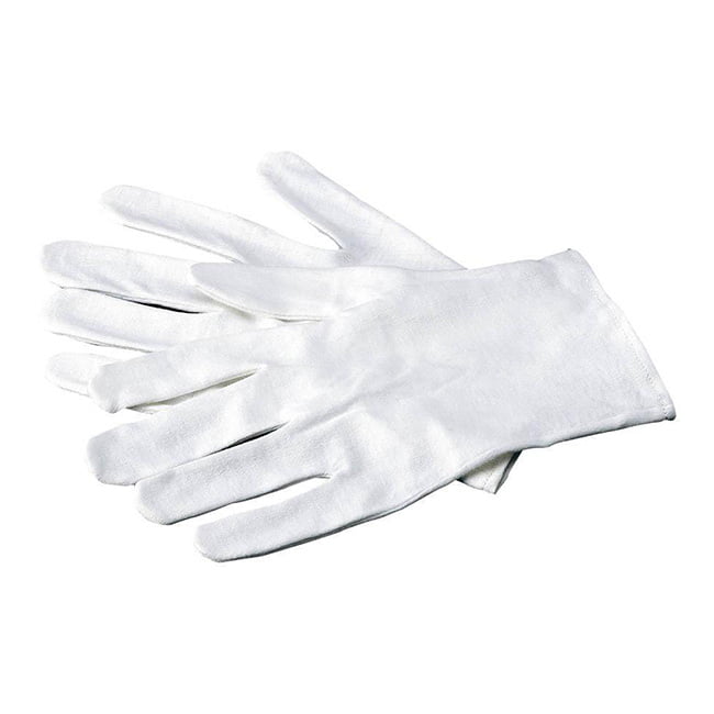 Balti kokvilnas cimdi M izmērs (pāris)