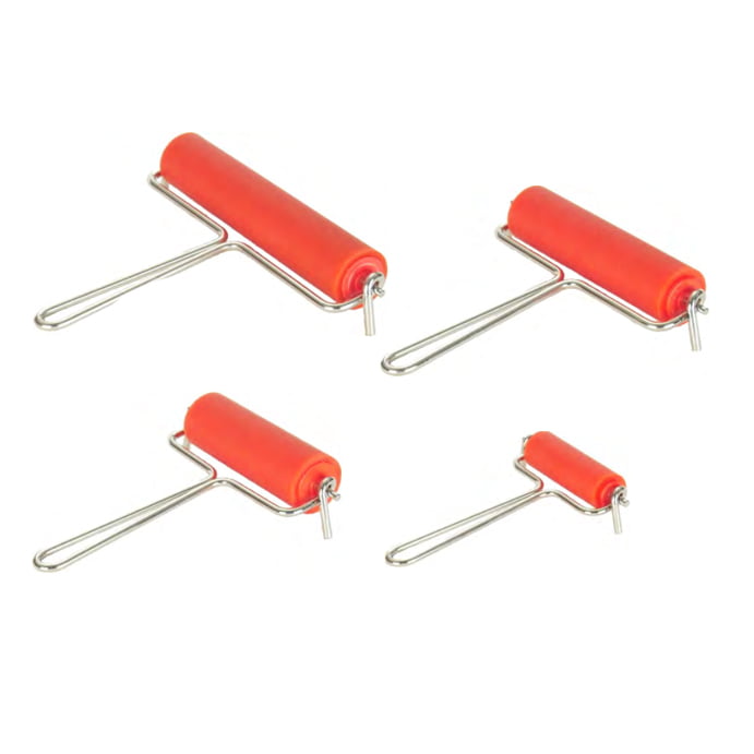 Abig Printing ink roller with a metal handle, different sizes