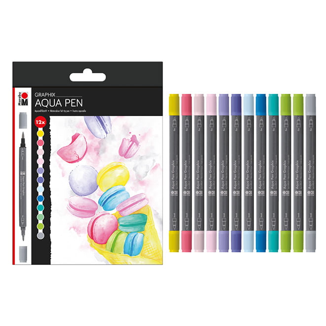 Graphix Aqua Pens Graphix Aqua Pen Make Manga 6pc Set