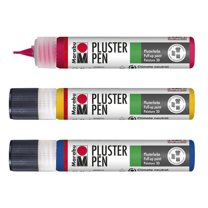 Marabu PLUSTER PEN universal 3D velvety puff or relief effect liner 25ml