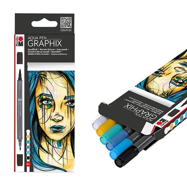 Marabu Graphix Aqua pen set Metropolitan – Radošo Darbu Galerija